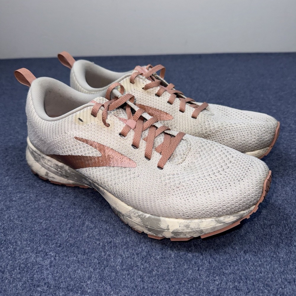 Brooks Revel 5 Womens Size 9.5 Rose Gold/Pink Athletic Running Shoes 1203611B415